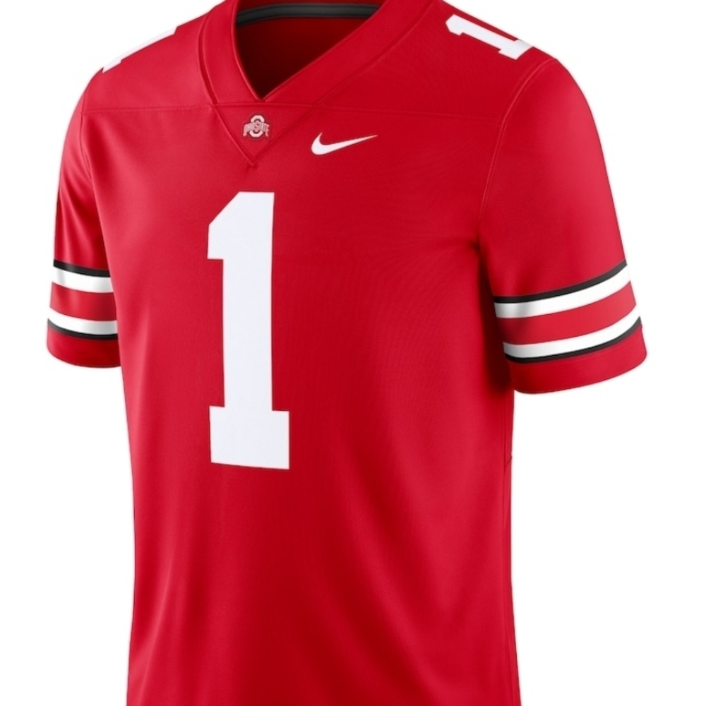 Men's Nike #1 Scarlet Ohio State Buckeyes Game Jersey
